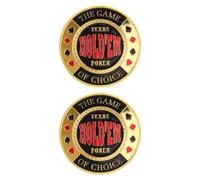 GALPADA Metal Poker Card Guards and Coin Weights 2pcs for Lightweight Alloy Table Card Protector Poker Game Accessories for Parties Game Night