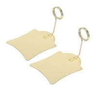 GALPADA Metal Price Tag Clips 3Pcs Beard Price Tag Clamp for Bakery Food Label Display Holders with Wire Stand for Pharmacy Price Signs and Advertising