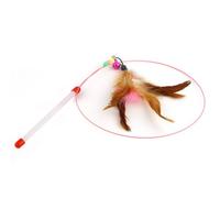 GALPADA Metal Wire Cat Teaser with Bell Beads for Kitten Play Exercise | Bird Wing Shape, Plastic and Plush Details, Random Colour Choice, Engaging Chase for Cats Random Color