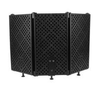 GALPADA Mic Sound Absorbing Guard Microphone Soundproof Guard with Abs Eva Material Five-door Design Easy to Carry and Mount to Microphone Stand for Recording Studio Use