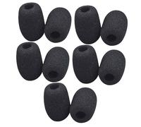 GALPADA Microphone Headset Black Sponge Replacement for 10pcs Cover Lapel Windscreen Sound Insulation Hands-free Convenience and Teaching and Conferences
