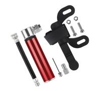 GALPADA Mini Bike Pump Portable Air Inflator for Bicycle and Ball Manual Operation with Secure Thread-on Aluminium Alloy Material Compact Design for Cycling Outdoors Black and Red