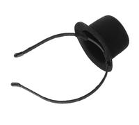 GALPADA Mini Black Top Hat Headband Party Hair Accessory Vintage Style Small Fascinator for Carnival Tea Party and Festival Events
