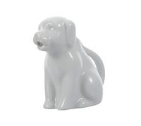 GALPADA Mini Ceramic Milk Dispenser Jug White Dog Design Milk Holder Creamer Pitcher for Coffee Tea Sauce Gravy Serving Heat Resistant Handle for Home Kitchen Use
