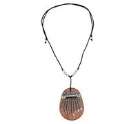 GALPADA Mini Kalimba Pendant Keys Finger Piano Portable Thumb Piano for Music Lovers Solid Keys for Travel Easy to Play for Beginners