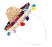 GALPADA Mini Mexican Sombrero Headbands for Lightweight Fiesta Hats Unique Carnival Party Decorations for Cinco De Mayo and Festival Celebrations
