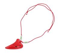GALPADA Mini Ocarina for Beginners Portable Red Musical Instrument with Natural Pleasant Sound Lightweight Durable Design for Music Learning and Giving
