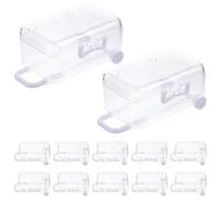 GALPADA Mini Suitcase Candy Containers 12Pcs Transparent PS with Unique Design for Party Favour and Cookie Packaging 3.00X2.00X1.50In Small Jewelry Display Case