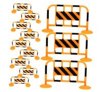GALPADA Mini Traffic Barricade Lightweight Resin Plastic for Simulation Roadblocks and Scene Decor