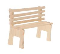 GALPADA Mini Wooden Bench Model Premium Dollhouse Accessory for Fairy Garden Scenes Photography Props Life Like Miniature Park Bench for Creative Play and Decoration