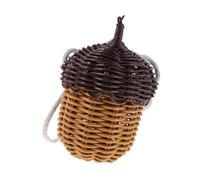 GALPADA Mini Woven Crossbody Bag for Cute Fake Pine Cone Shaped Mini Shoulder Bag Lightweight Portable Photography Prop and Everyday Accessory for Little