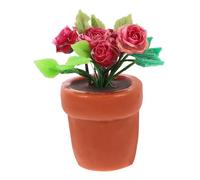 GALPADA Miniature Bonsai Model Mini House Decoration Tiny Potted Plant Decor Realistic Mini Bonsai for Dollhouse Garden Landscape Photo Prop