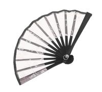 GALPADA Miniature Chinese Handheld Folding Fan Vintage Style and Cloth Mini Fan for Party Decoration Photo Prop DIY Craft Accessory and Stylish Pink