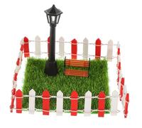 GALPADA Miniature Doll House Decoration Realistic Street Lamp Lawn Chair and Fences for Scale Gardening Photo Props and House Decor Random Color