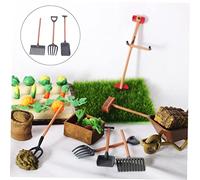 GALPADA Miniature Farm Tool Mini House Gardening Accessories Mini Garden Scene Layout Decoration for Fairy Gardens and Dollhouse Scenes