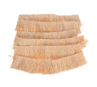 GALPADA Miniature Straw Roof Thatch 6 Pieces Realistic Artificial Thatched Panels 7.87X1.57In for Fairy Garden Dollhouse Thatched Roof Diy Landscaping