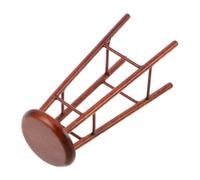 GALPADA Miniature Wooden Counter Stool Dollhouse Furniture High Simulation Craft Chair for DIY Dollhouse Accessories Multipurpose Small Scene Ornament for Fairy Garden and Desktop Decor