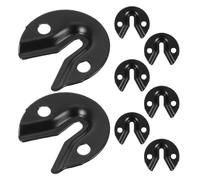 GALPADA Mirror Hanging Clips 8 Pieces Heavy Duty Stainless Steel Wall Mount Holder Picture Frame Fastening Fixings Hidden Flush Mount Bracket Black Home Decor Craft Tool Hardware Set 1.34 Inches