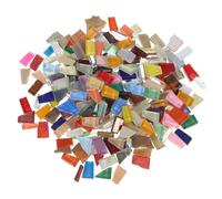 GALPADA Mixed Color Glass Tiles for Crafts Irregular Shapes DIY Mosaic Pieces Vibrant Stained Glass for Home Decoration and Art Projects Durable and Easy to Use