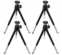 GALPADA Mobile Broadcast Rack Mini Tripod Stand 4pcs Black Aluminum and Plastic Two-segment Telescopic Tripod Selfie Stick Multi-position Phone Holder Compatible with Phone and Camera