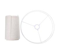 GALPADA Modern Cloth Lampshade Cover for Floor Lamp and Bedside Lamp Beige Iron Frame Simple Elegant Design to Create Recreational Corner in Room
