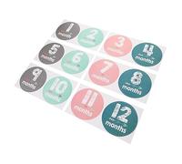 GALPADA Monthly Milestone Stickers for Newborns Creative Design Photo Props Clear Easy Read Adhesive Labels for Month Age Tracking Growth Keepsake Gift