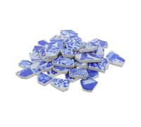 GALPADA Mosaic Tiles Scratchproof and Wear-Resistant Blue and White Ceramic Irregular Porcelain Pieces for DIY Crafts Suitable for Kitchen Backsplash Mosaic and Artistic Wall Decoration