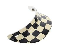 GALPADA Motorcycle Helmet Visor Replacement Retro Vintage with Three-button Attachment Lightweight Synthetic Resin Sun Shield for Motorbike Half Helmet Outdoor Use