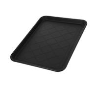 GALPADA Multi Functional Black Plastic Boot Tray for Entryway Indoor Shoe Storage Pet Feeder Holder and Planter Plate Easy Clean Shoe Mat for Doorways