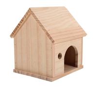 GALPADA Multi-functional Solid Wood Small Animal Hideout Hamster House Feeding and Watering Platform Small Wooden Hamster Hut for Guinea Pigs and Chinchillas Pet Cage Accessory
