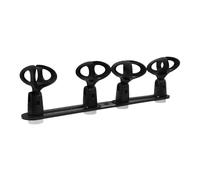 GALPADA Multi-microphone Holder Rack with Aluminum Mic Clips and Clamps for Desktop Stand Wireless Mic Mount Adapter for Recording Live Streaming Group Discussions Portable and Quick Setup