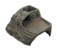 GALPADA Multifunction Turtle Tanning Platform with Realistic Rock Design Reptile Climbing Cave Shelter for Small Snakes Lizards Geckos Turtles Aquarium Terrarium Decoration