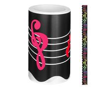 GALPADA Music Border Sticker Roll 196.85In Self-Adhesive Trim for Classroom Bulletin Boards Chalkboard Decor Cuttable and Fade Resistant for School and Home