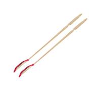 GALPADA Musical Instrument Accessories 2pcs Dulcimer Bamboo Skewers with Ebony Strip Heads, Hand-polished Featuring Weight-reducing Holes and Traditional Acoustic for Enhanced Performance