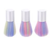 GALPADA Nail Dust Brush Set for Scrubbing Cleaning Fingernails and Pet's Paw with Supple but Firm Fibre 3pcs and Aluminium Alloy Handle in Salon Or Trip