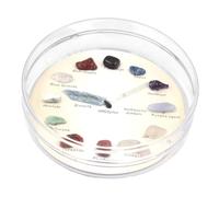 GALPADA Natural Agate Stone Wall Clock Polished Mineral Desk Clock Decorative Stone Ornament for Classroom and Home Teaching Materials Geology Decor