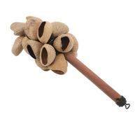 GALPADA Natural Fruit Shell Shaker Maracas Percussion Instrument with Wooden Handle Crisp Sound African Musical Rattle for Adults Beginners Cultural Music Education and Live Performances