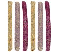 GALPADA Natural Grass Meal Chew Sticks Teeth Grinding and Regulating 6pcs Rabbit Treats for Healthy Dental Care for Bunny and Guinea Pig Suitable Small Animal