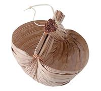 GALPADA Natural Palm Leaves Bowl Eco Friendly Fruit Salad Dessert Serving Dish for Milk Tea Shops Handmade Southeast Asian Style Woven Coconut Jelly Ice Cream Bowl Smoothie Pudding Basket