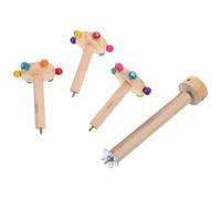 GALPADA Natural Wood Bird Perch Stand Multifunctional Stand Easy Cleaning Interactive Rotating for Cockatiel Parrot Birdcage