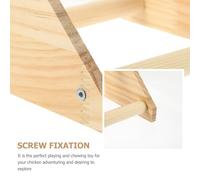 GALPADA Natural Wood Parakeet Perch Stand Indoor Bird Training Rack for Parrots and Chickens Sturdy Desktop Decoration with Fine Workmanship Suitable for Cage and Tabletop Use