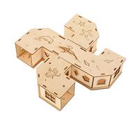 GALPADA Natural Wooden Hamster Tunnel Labyrinth Toy for Small Animals Safe and Fun Gerbil Maze for Exercise Agility and Play Hamster House Decoration