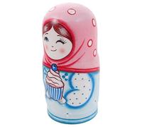 GALPADA Natural Wooden Russian Nesting Dolls Hand-painted Matryoshka Dolls for Educational Family Interaction Portable and Sturdy Home Decor