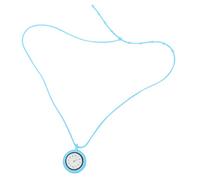 GALPADA Neck Hanging Watch Necklace Blue Flexible Band Alloy Case Mini Round Design Nurses and Doctors Style