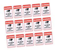 GALPADA No Trespasser Security Sign Video Warning Sticker 100pcs Paper Sturdy Weather Resistant for Outdoor Use and Shop Surveillance