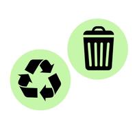 GALPADA Noctilucous Recycle Trash Bin Sticker Made of Sturdy PVC, Easy to Use Adhesive Label for Kitchen, Office, Or Restaurant Waste Bins, Self-Sticking and Visible in The Dark