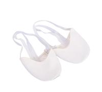 GALPADA Non-Slip Ballet Dance Socks for Women Breathable Grip Socks with Ankle Tie for Yoga Belly Dance Indoor Use White XL