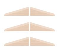 GALPADA Non-Slip Door Stopper 6pcs Triangular Wooden Wedges for Chair Caning and Home Security Applications