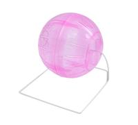 GALPADA One Multifunctional Hamster Running Ball with Bracket Stand Small Pet Exercise for Hamsters and Gerbils Pink Mini Run-about Ball for Healthy Activity