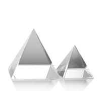 GALPADA Optical Glass Crystal Prism Pyramid for Optics Instruments, Refracts Light and Creates Rainbow Effects, Four Sides Pyramid Shape for Home Decor and Scientific Experiments